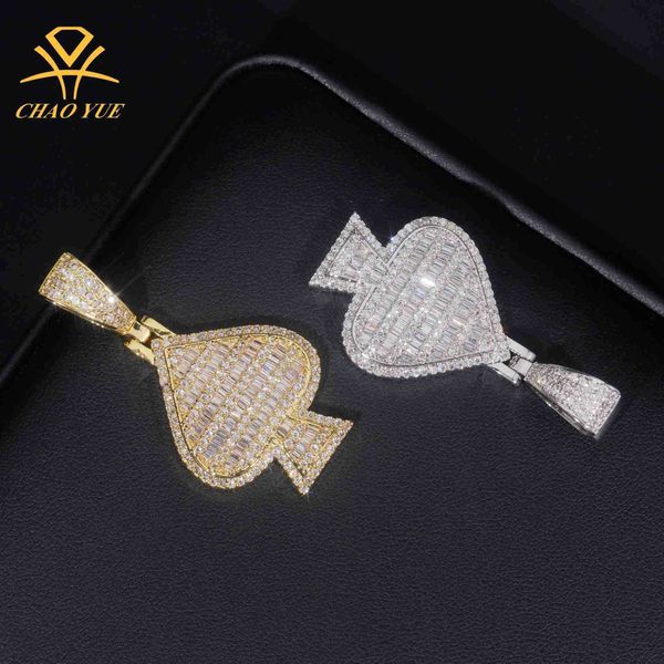 Jewelry 925 Silver VVS Moissanite Pendant Couple Heart shaped Full Diamond Ladder Square Hip Hop Personalized Item Jewelry