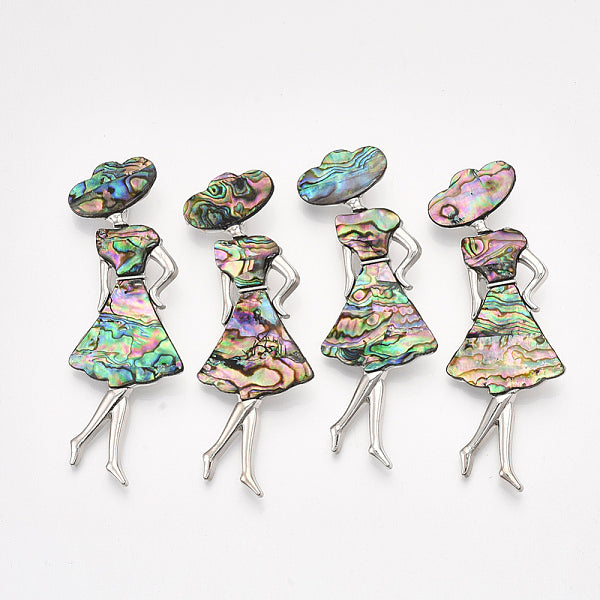 Shell Brooches-Pendants