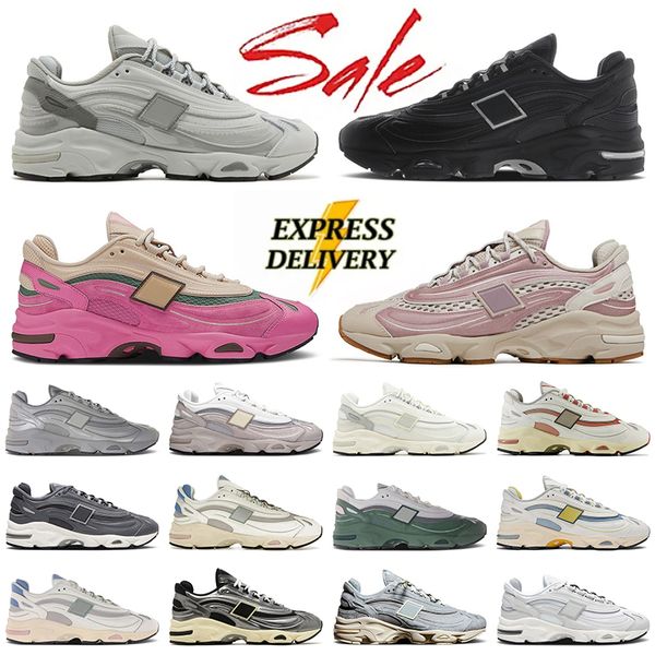Top Fashion 1000 Designer Running Shoes Luxury Tan Pink Green Grey Sea Salt Silver Metallic Cream Sneakers Womens Mens Platform Vintage Leat