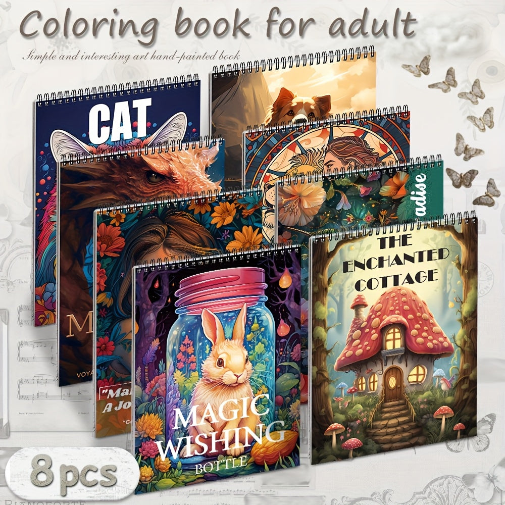 TEMU 8 New, Upgraded And Thickened Coloring Books Designed Seek Art And Relaxation. The Yo Circle Style The Coloring Experience Page More Smooth And