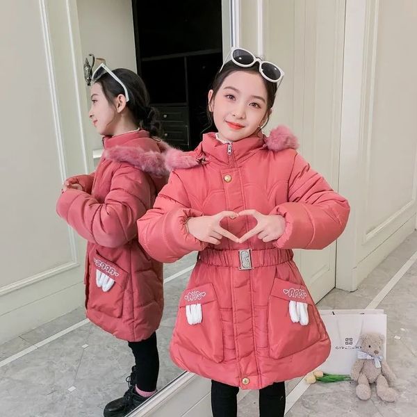 Down Coat Baby Girl Winter Jacket Cute Coats 2 3 4 5 6 7 8 9 Years Old Warm Hooded Parka Windproof Children&#039;s Clothing Kids Outerwear 2