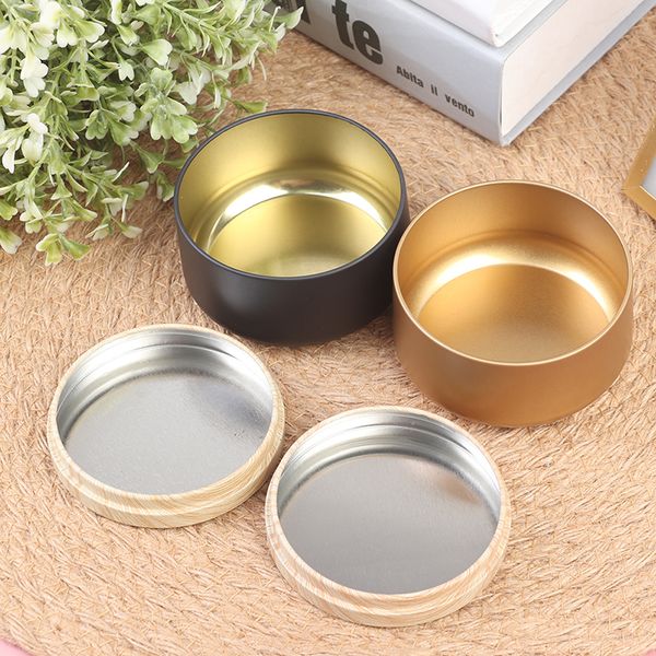 Candle Jars w Lid Bulk Round Candle Container Tins Tinplate Can DIY Salves Skin Care Beauty Samples Storage Empty Box for Travel