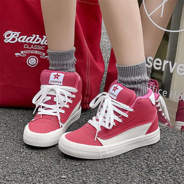 Men Women Vulcanization Casual Shoes Canvas Low Cut Lace-Up Black Grey Red Leisure Flats Comfortable Sneakers 35-44