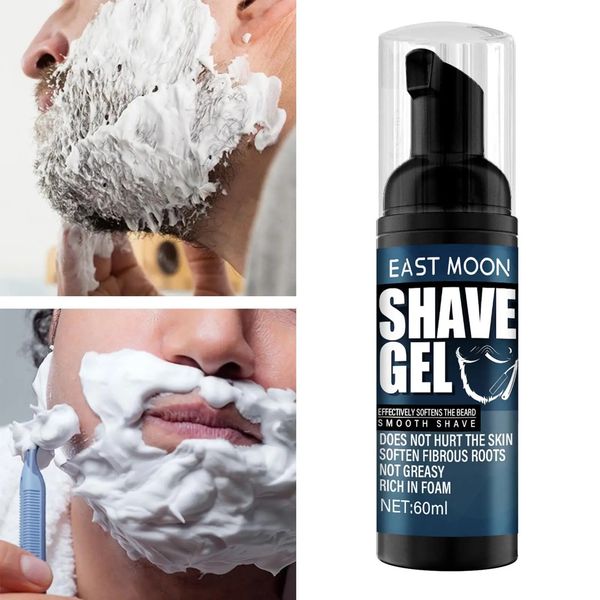 High Quality Shave Cream Shave Gel Smooth Prevent Cutting Prevention Anti Allergy Painless Clean and Shaving Cream for Men 60ml 240708