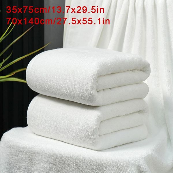 Branco macio espesso 100% algodão Toalha de face El Banho Toalha absorvente Toalha branca usada para casa El Beauty Salon 241009