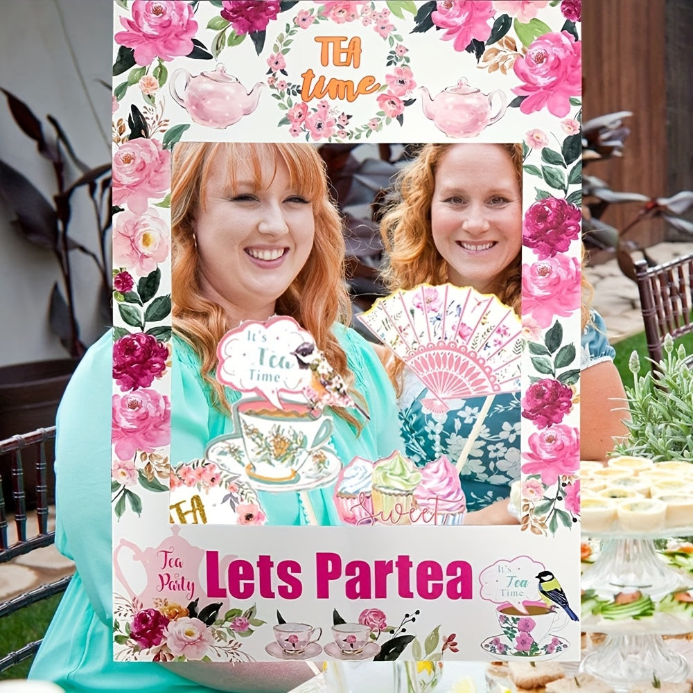 TEMU Tea Party Photo Frame Props
