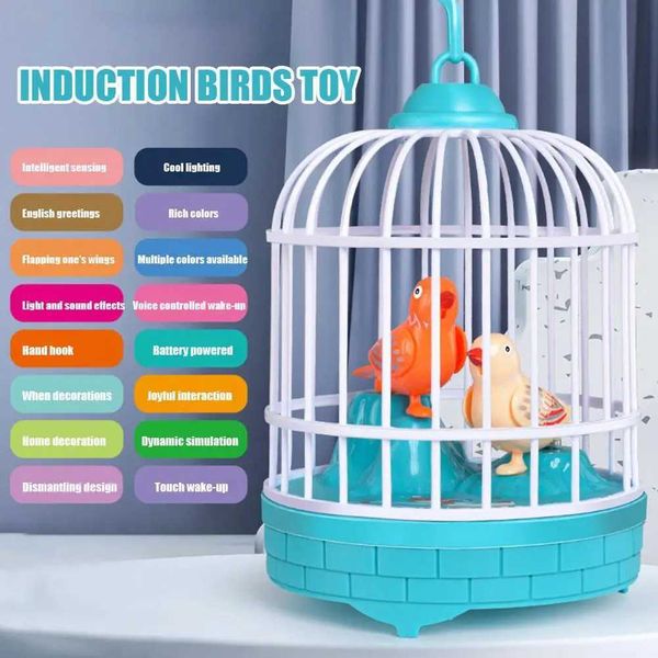 Voice activation induced birdcage toy talking Rping tremolo parrot bird toy K2y3 gift for infants and toddlers W241109