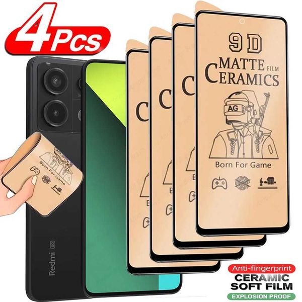Cell Phone Screen Protectors 4Pcs Matte Ceramic Film For Redmi Note 13 12 11 12s 10 8 9s Pro Screen Protector For Redmi Note 13 12 Pro Plus