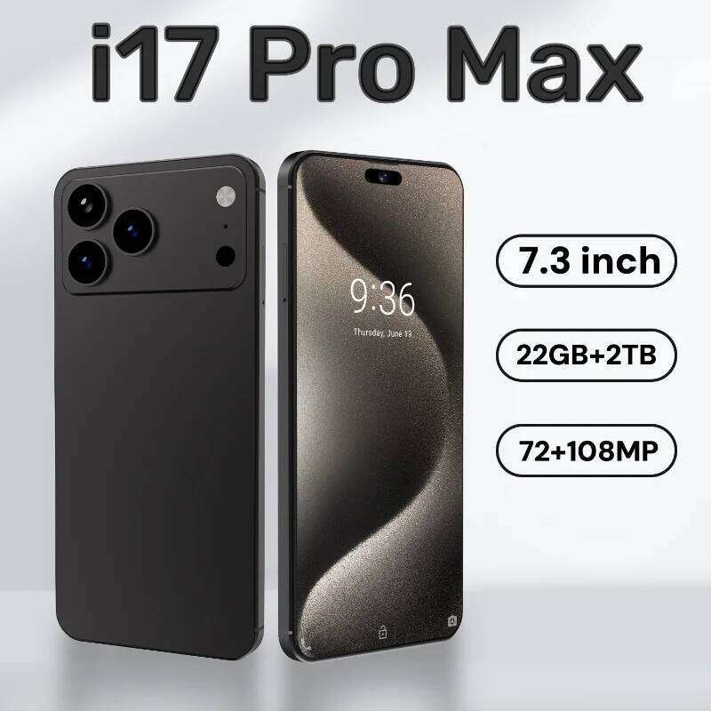HOT New I17 Pro Max Original Intelligent Global Version Phones style phones network Unlocked with pro box Camera appearance 5G RAM smartphones