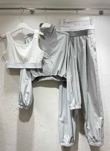 Womens Sweatsuit Two Piece Suit Designer Tracksuit Set Stand Collar Long Sleeve Cardigan Zipper Jacket With Casual Elastic Waist SweatpantsT