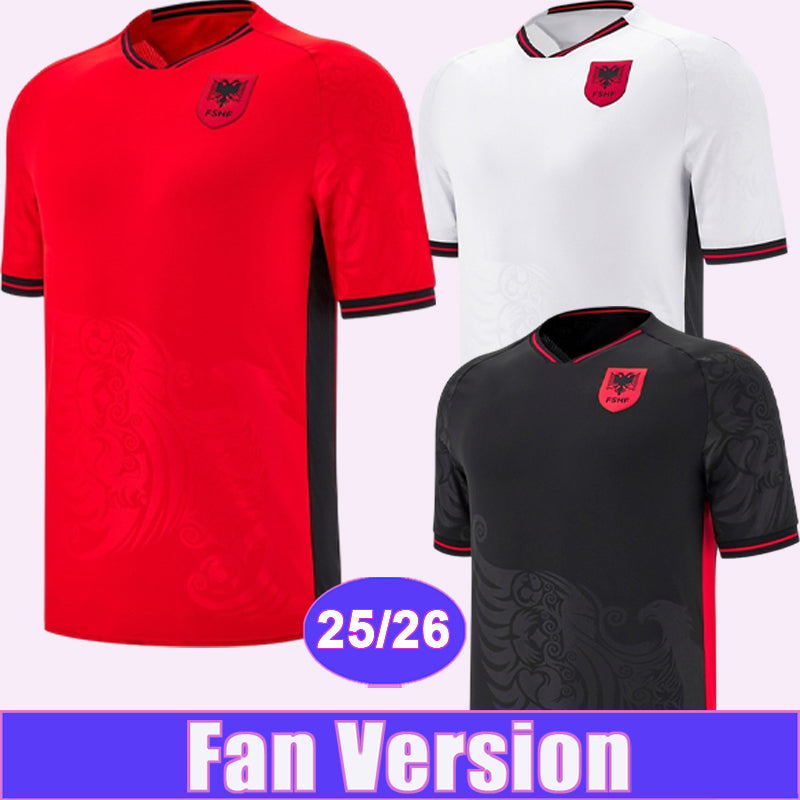 25 26 Albania National Team Mens Soccer Jerseys HYSAJ ASANI TUCI SEFERI DAKU HOXHA KUMBULLA ISMAJLI Home Away 3rd Football Shirts