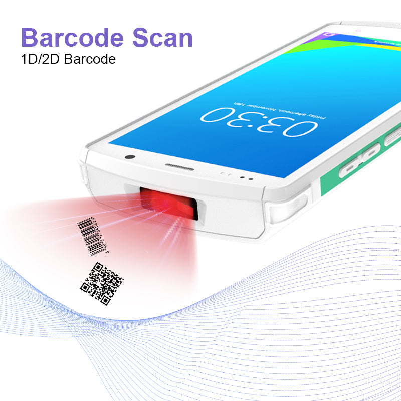 Compact Efficient PDA handheld Scanner 4000mAh Battery Waterproof Logistics Management Device 1D-2D NFC Capabilities Supports fingerprint recognitio