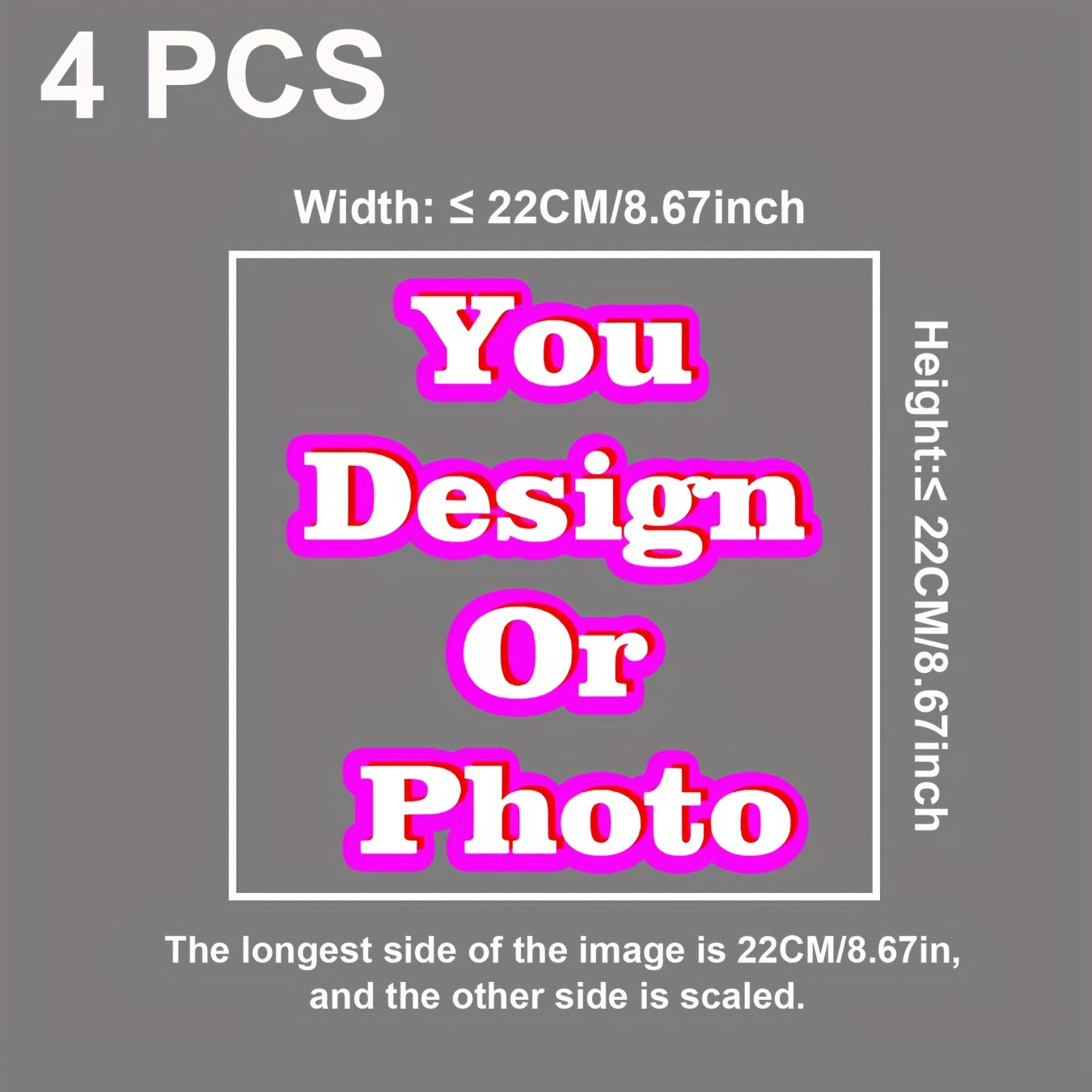 TEMU Transfer Sticker - Personalize With Your Design Or Photo, Diy Iron-on Decals For T-shirts, Pillows & Clothing Supplies, Hoodie, T-shirt, White