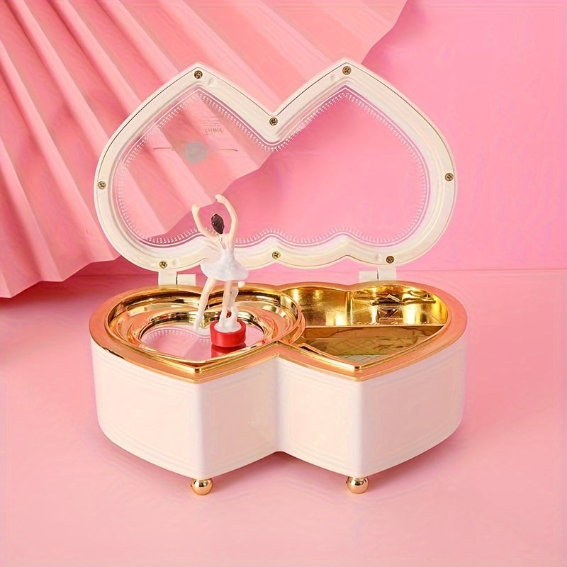 TEMU -shaped Box, Plastic Jewelry Organizer Rotating , Figurine, For Desktop Decor, ,