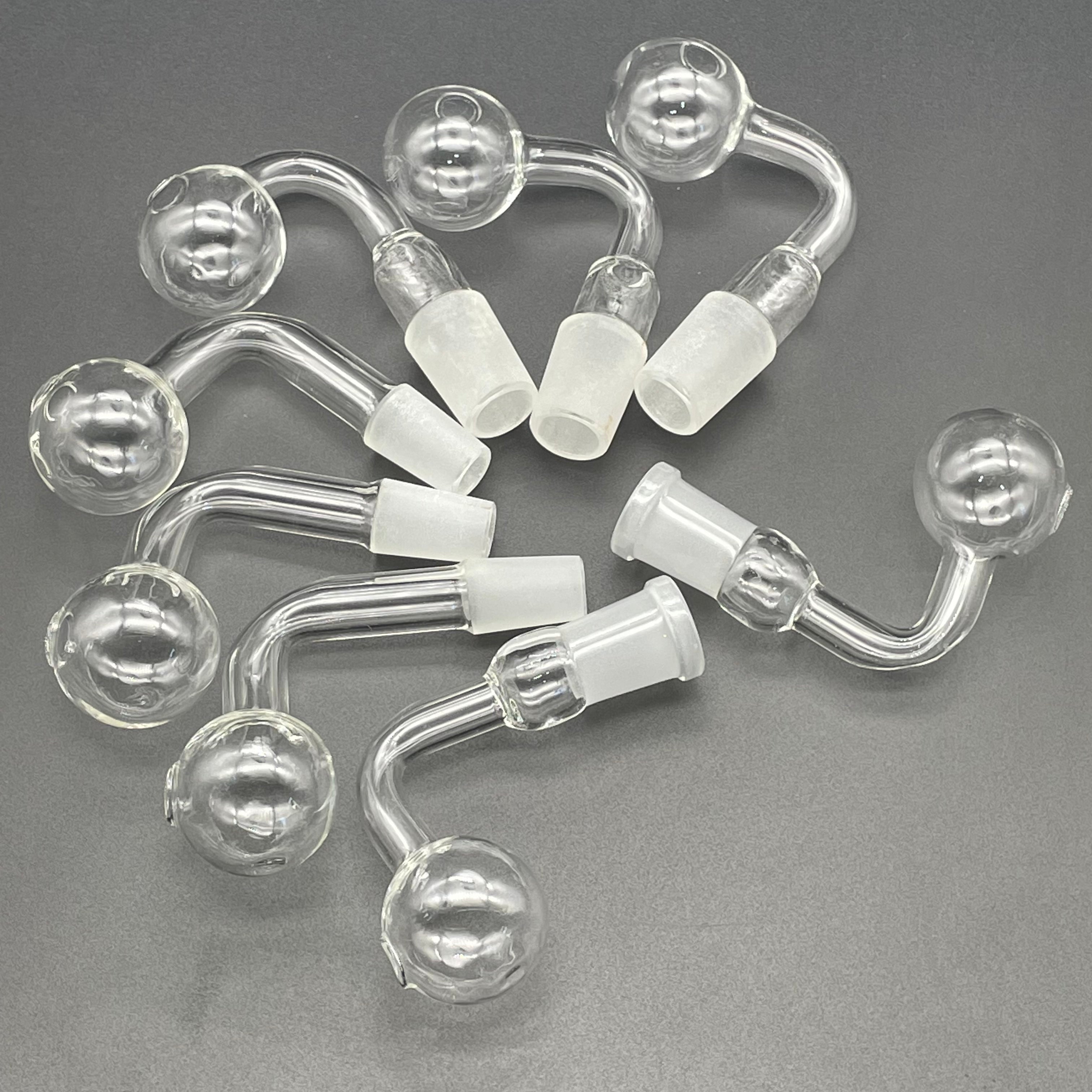 New pyrex thick glass oil burner pipe glass pipes 10mm 14mm 18mm male 30mm ball color oil burner for bubbler water pipes bong