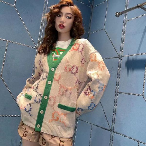 Designer Sweater Women&#039;s Autumn Cardigan letter knitting fashion Long Sleeve Women High End Jacquard Cardigan knitting Sweaters Coats