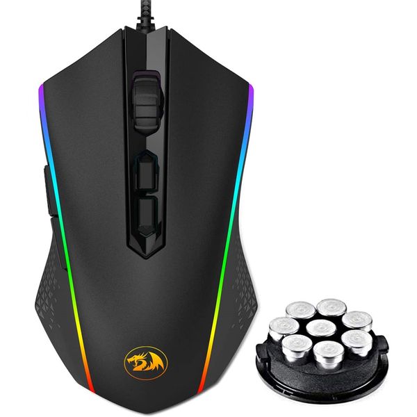 n M710 Gaming Mouse High-Precision Programmable RGB Backlight Modes Tuning Weights 10000 DPI for PC Laptop Mouse Gamer
