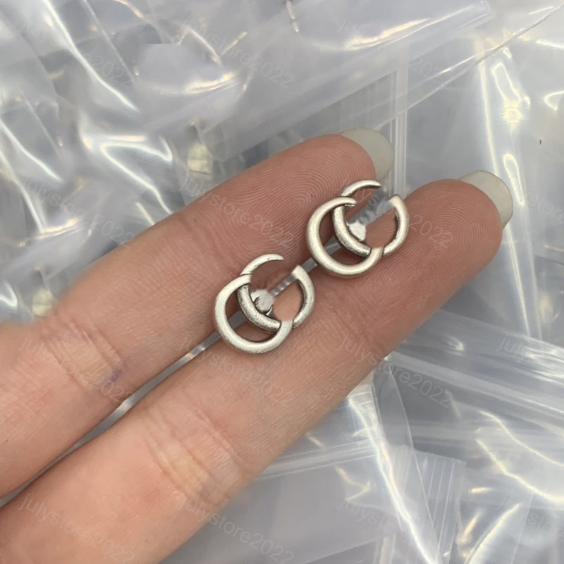Women Mens Small Stud Earring Designer Jewelry Hoops 925 Silver Earrings for Men Ear Duble Letter Luxury Gold Studs Fashion Love Earrings G Bijoux w