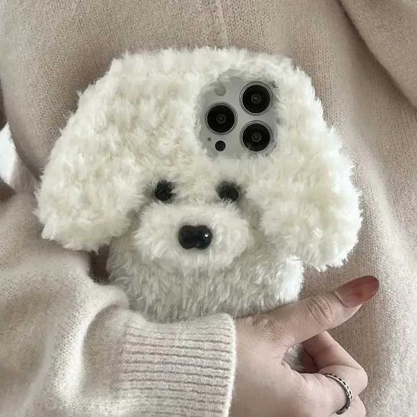 New Arrival IPhone 16 Pro Max Cute Cover Suitable for Girls Plush Teddy Dog Phone Case iPhone 8 X XS XR 11 12 13 14 15 Mini Pro Plus Max Pho
