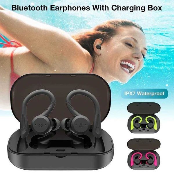 Headset IPX7 Swimming Waterproof Earphone Dual Wear Style Sport Wireless Stereo set 20 Hours Play Time TWS Earbuds Z241106