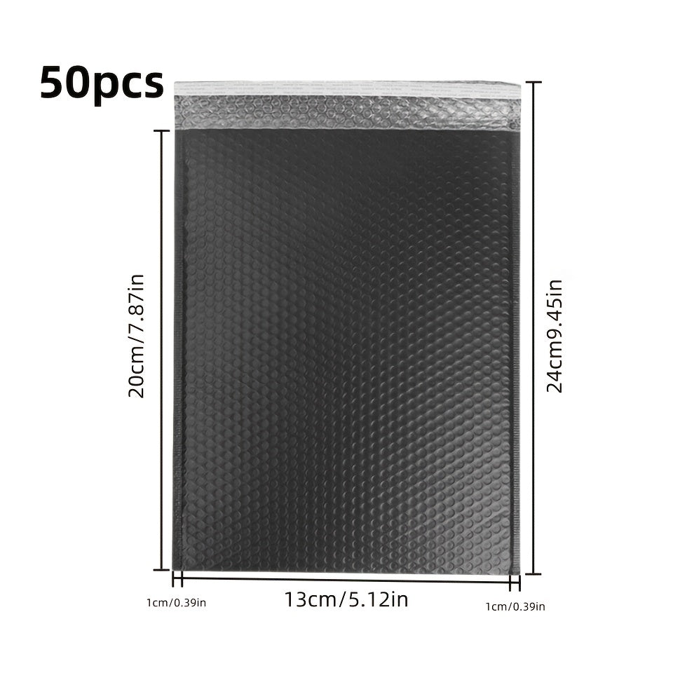 TEMU 50pcs Black , Pe Padded Envelopes, Waterproof & Shockproof For Jewelry, Electronics, Clothing & Books, Weddings, Thanksgiving, Christmas,