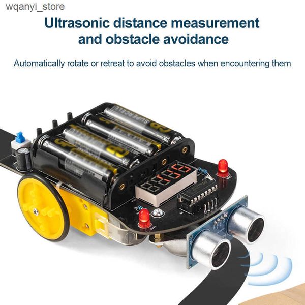 Electronics Robots 51 MCU intelligent car ultrasonic obstacle avoidance car tracking ranking robot programming DIY car kit L240910