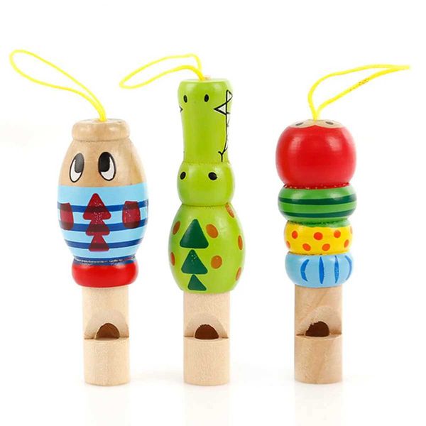 1pc Random Style Wooden Animal Small Whistle Children Early Learning Educational Toys Musical Instrument Kids Montessori Games Y240813