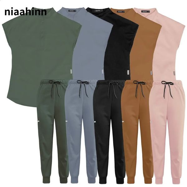 High Quality Scrub Uniform Jogging Pant Pet Grooming Doctor Work Clothes Health Care School Accessories Nursing Workwear 240722