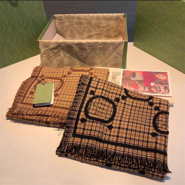 Fashion Scarf Pashmina Scarves Winter Cashmere Big Letter Plaid Design 3 Style for Man Women Shawl Long Neck 7 Color