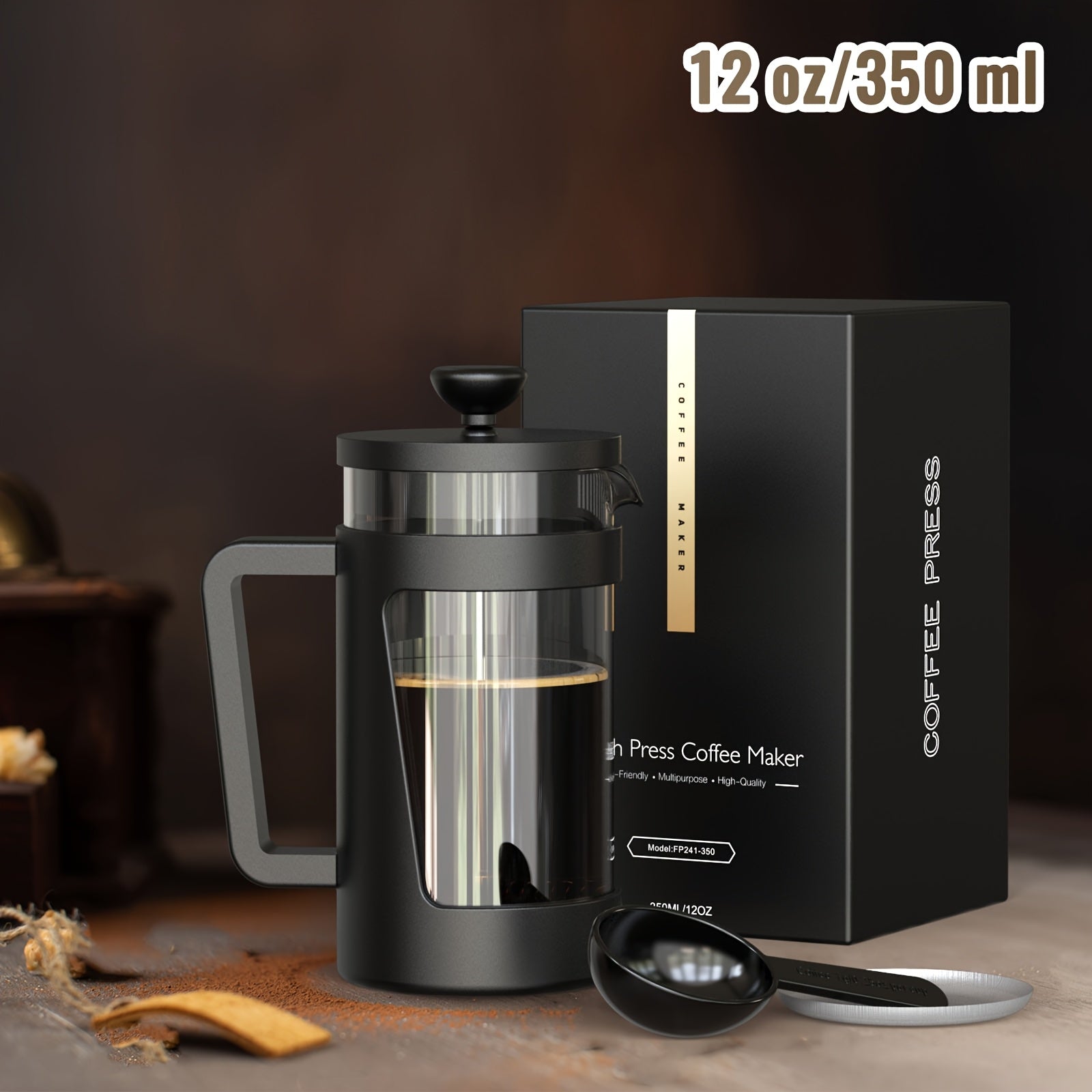 TEMU Mini Coffee Maker 1 Cup, 2-4 Cups Capacity, Single Serve Coffee Press, Coffee With 3 Level Filtration, Tea,