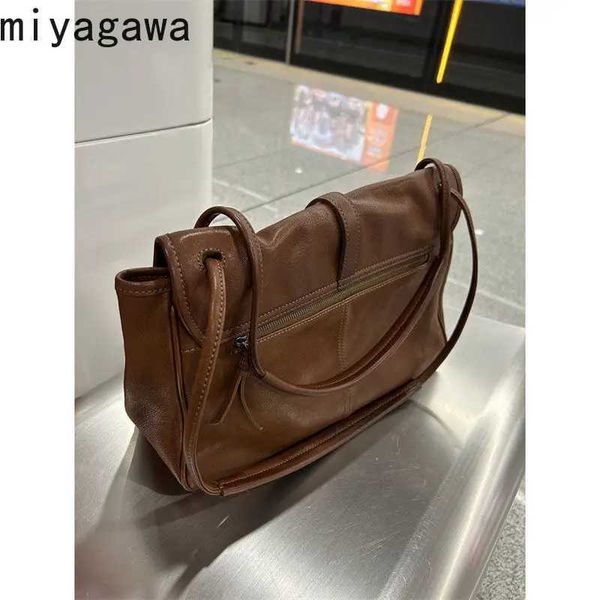 Miyaga Causal Korean Style Postman Bag for Wen 2024 New Spring-Summer Large Capacity Shoder Tote Bags Z250121