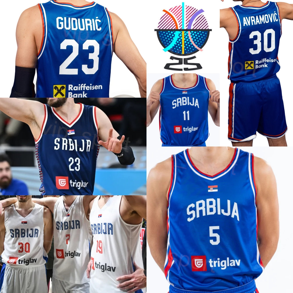Printed Basketball EuroBasket Serbia Jersey 2025-26 Men Youth Women Nikola Jovic Bogdan Bogdanovic Nikola Jo kic Filip Petrusev Aleksa Avramovic Van