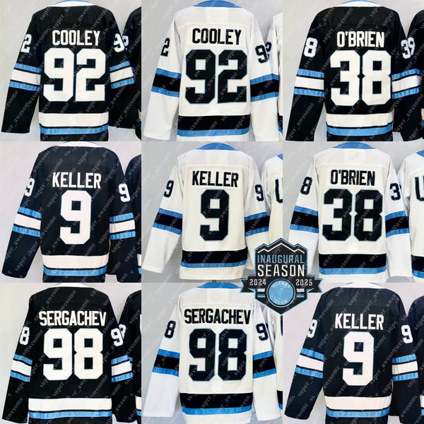 9 Clayton Keller Jersey Inaugural Season Patch Liam O&#039;Brien Logan Cooley Mikhail Sergachev Hockey Jerseys Black Stitched
