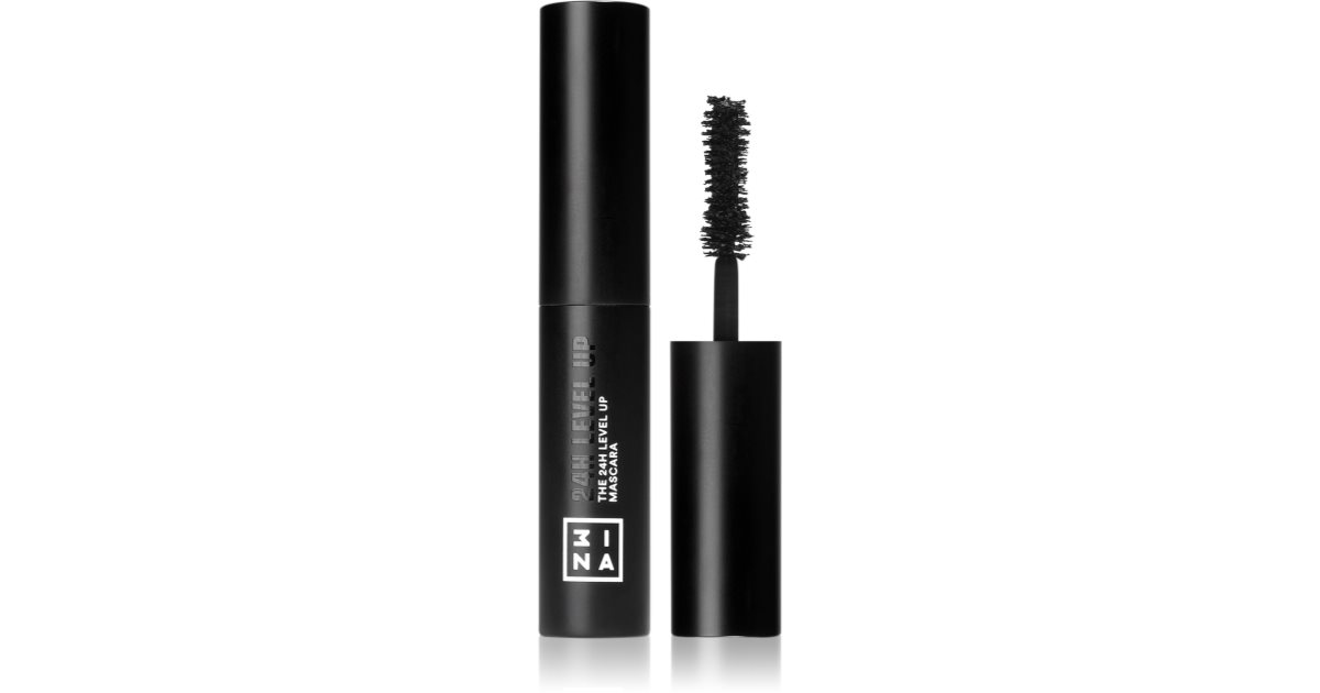 3INA 24H Level Up Mascara Mini rimel de lungă durată culoare 900 - negru 4,5 ml