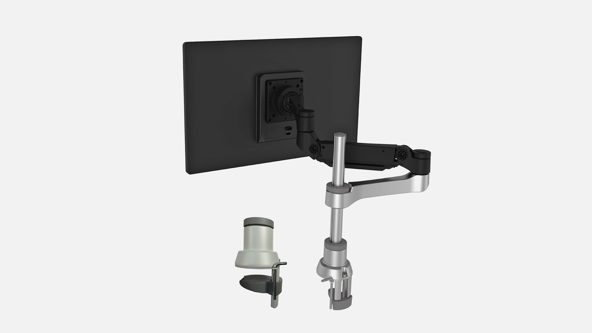 R-Go-Tools Caparo 4 D2 Circular Gas Spring Monitor Arm: Ergonomic Single