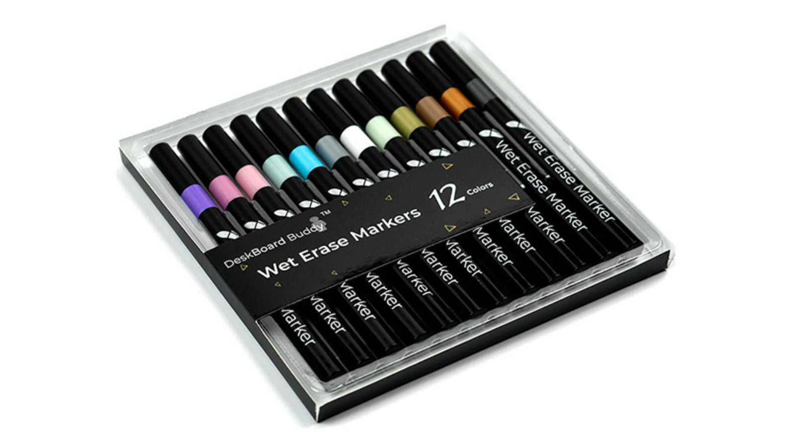 DeskBoard Buddy 12 Pack Markers: Wet Erase