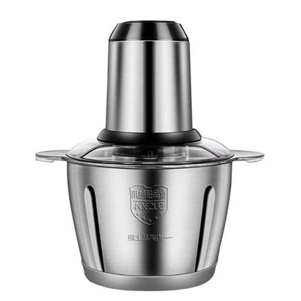 Meat Grinder 2L Stainless Steel Electrical Food Processor Blender Mixer Machine For Kitchen Fruits Garlic Nuts EU Plug B2408003