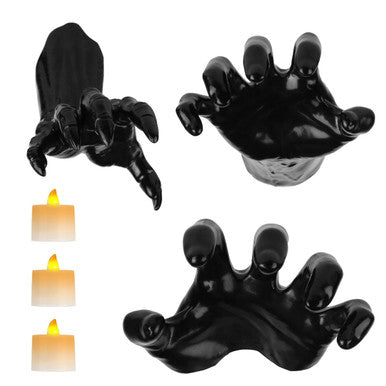 3-Piece Halloween Creepy Reaching Hands with LED Candles