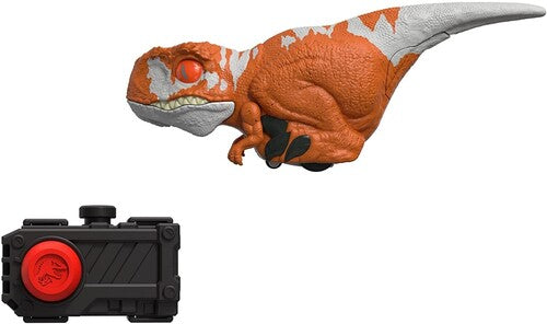 Mattel - Jurassic World Dominion Uncaged Click Tracker Atrociraptor, Red