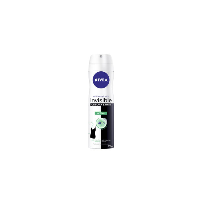 Active Deodorant Spray 200 ml Nivea Svartvit