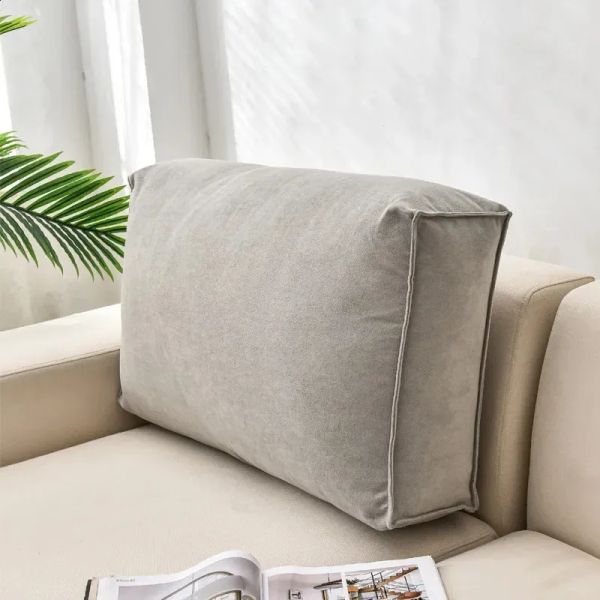 Soft plush rectangular sofa cushion with backrest suitable for beds tatami mats and sofas office chairs Cojines decorations Para sofas