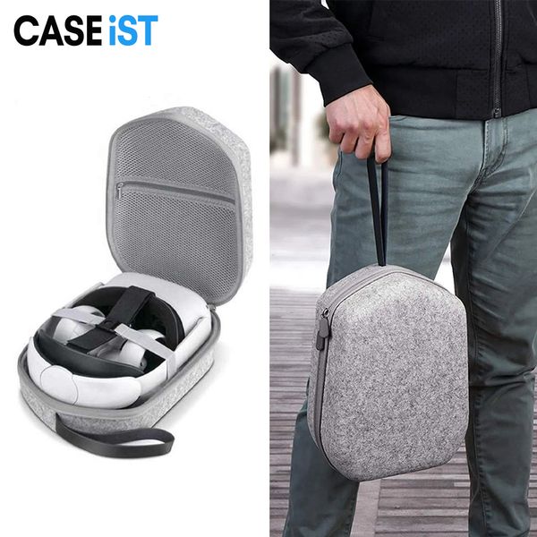 CASEiST VR Carrying Case Headset Glasses Controllers Accessories Portable Travel Storage Handbag EVA Hard Box Antidrop Gaming Suitcase For M