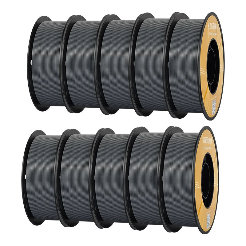 KINGROON PETG 3D Printer Filament 1.75mm 10kg Grey High Strength Easy to Print Eco-Friendly No Bubbles Smooth Printing H