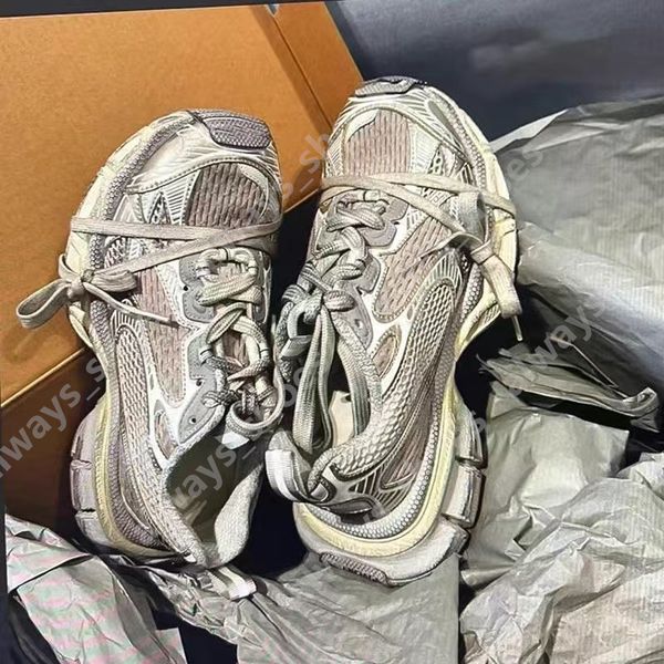 Casual Shoes Luxury Designer brand Track 3 3.0 Men Women pink white black Sneakers Tess.s. Gomma leather Trainer Nylon Printed Platform 36-4