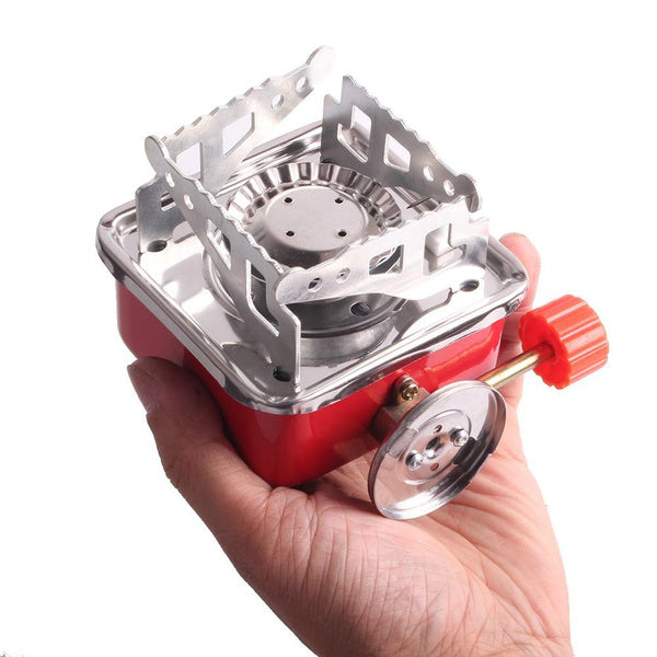 Stainless Steel Foldable Square Cooking Stove Portable Outdoor Camping Combustor Cooker Cookware
