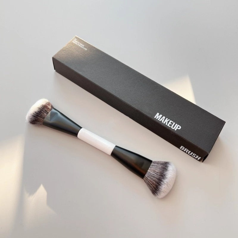 F4 Dual-Ended Foundation Face Brush Double-ended Powder Blush and Foundation Cream Contour Makeup Brush
