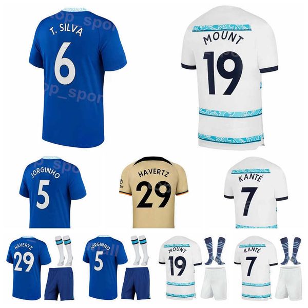 Man Youth FC Soccer 19 Mason Mount Jersey Set 6 Thiago Silva 17 Raheem Sterling 29 Kai Havertz 10 Christian Pulisic 16 Edouard Mendy Footbal