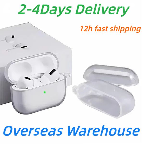 USA Stock Airpodspro 2 2nd Gen Air 4 3 Pro Max Headphone Accessories Solid TPU Silicone Protective Earphone Cover Wireless Charging Shockpro