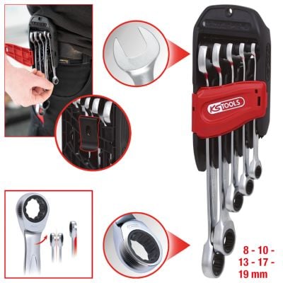 Ratchet Ring Open-ended Spanner Set KS TOOLS 503.4255
