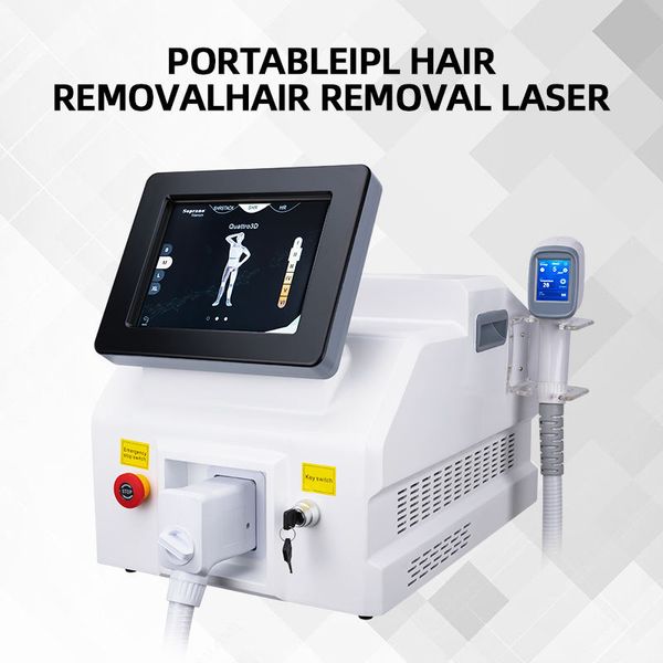Remoção de cabelo a laser mais recente 3 Diodo de comprimento de onda Laser 755 808 1064 Ponto de congelamento Pele Beauty Penetração Máquin